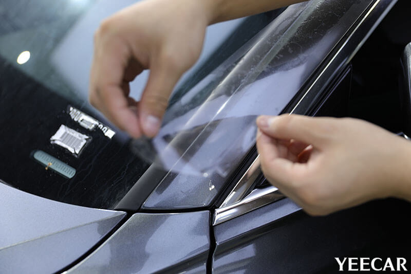 YEECAR授权店奥迪A6L施工隐形车衣过程展示（图二  专车专用）