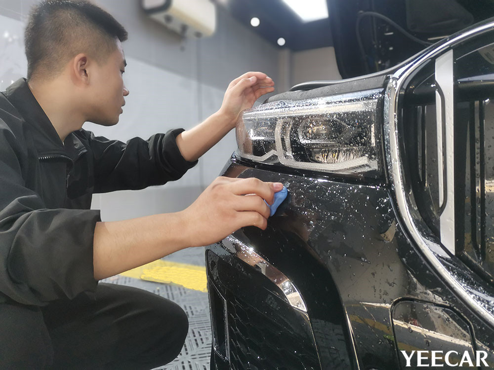 宝马740LI施工YEECAR隐形车衣过程展示（图一）