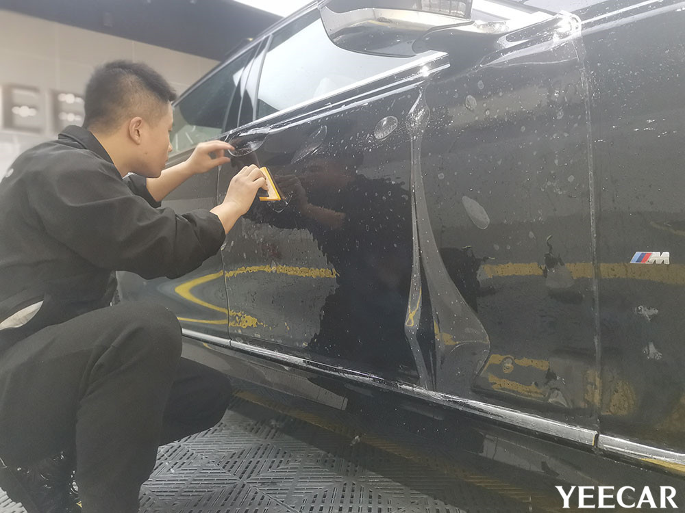 宝马740LI施工YEECAR隐形车衣过程展示（图九）