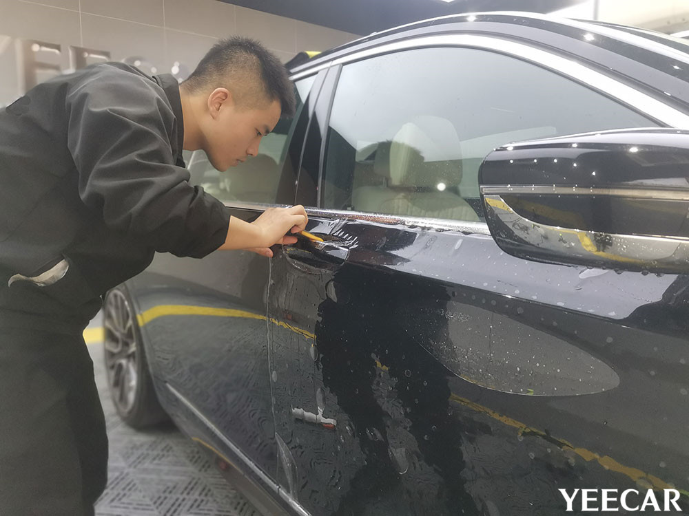 宝马740LI施工YEECAR隐形车衣过程展示（图八）