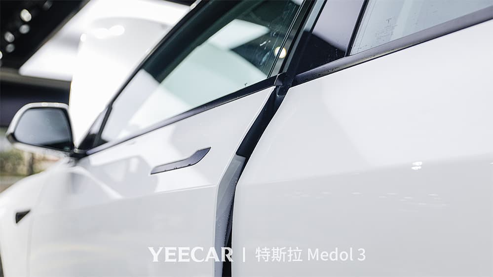 特斯拉Model3白色施工YEECAR隐形车衣流程及效果展示（图三二）