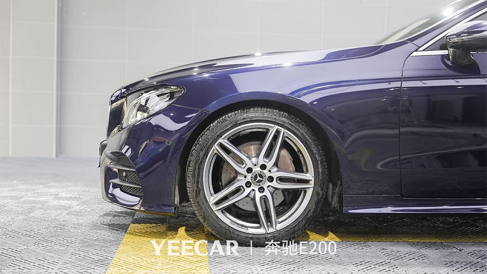 奔驰E200蓝色施工YEECAR隐形车衣流程及效果展示（图一九）
