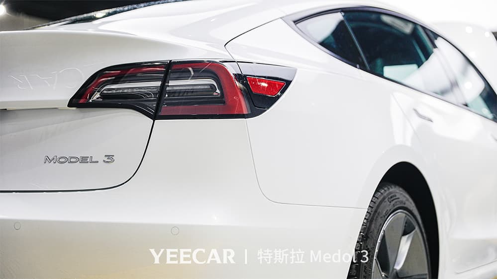 特斯拉Model3白色施工YEECAR隐形车衣流程及效果展示（图二七）