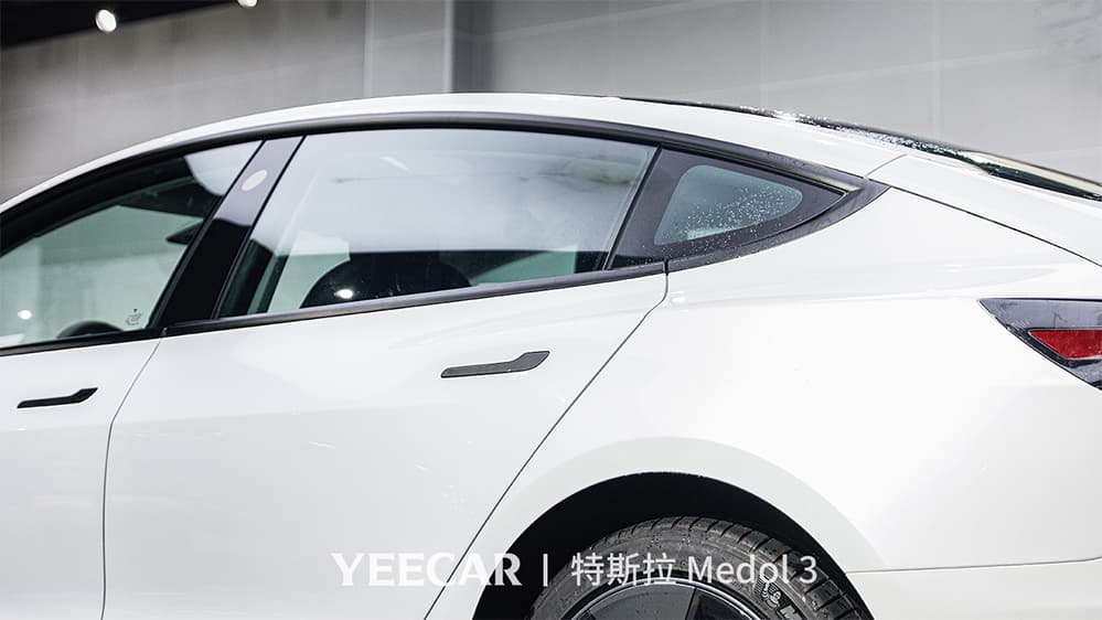 特斯拉Model3白色施工YEECAR隐形车衣流程及效果展示（图三十）