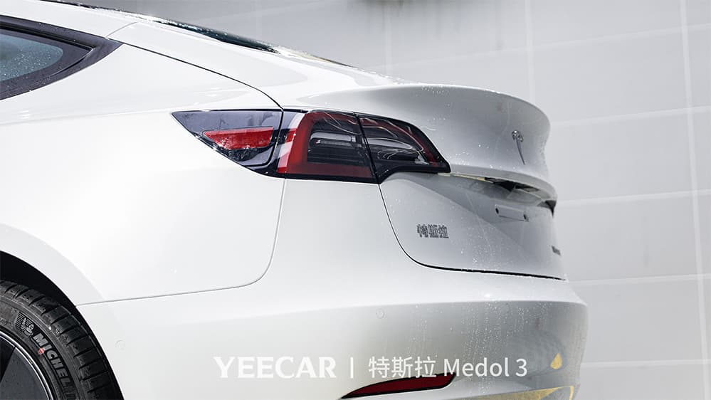 特斯拉Model3白色施工YEECAR隐形车衣流程及效果展示（图二八）