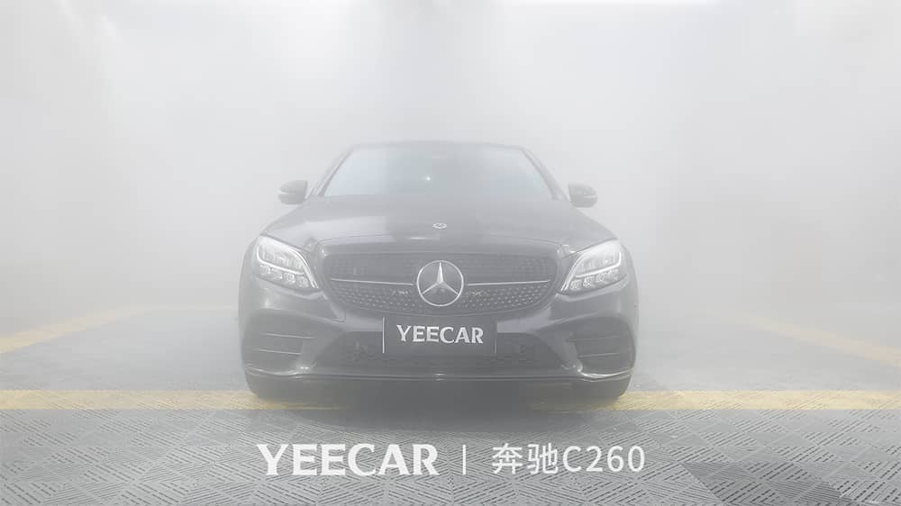 奔驰C260黑色施工YEECAR隐形车衣流程及效果展示（图二）