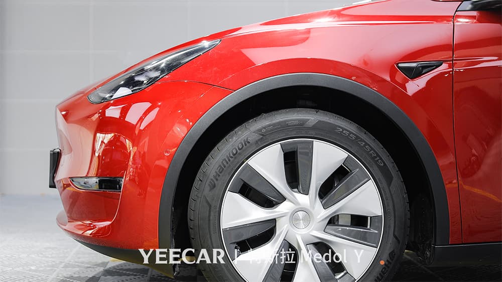 特斯拉ModelY红色施工YEECAR隐形车衣流程及效果展示（图二七）