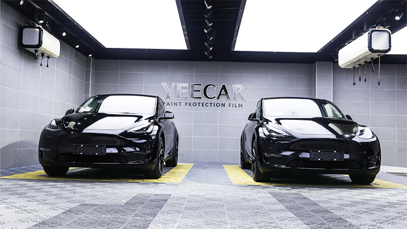特斯拉Model Y 施工YEECAR漆面保护膜案例