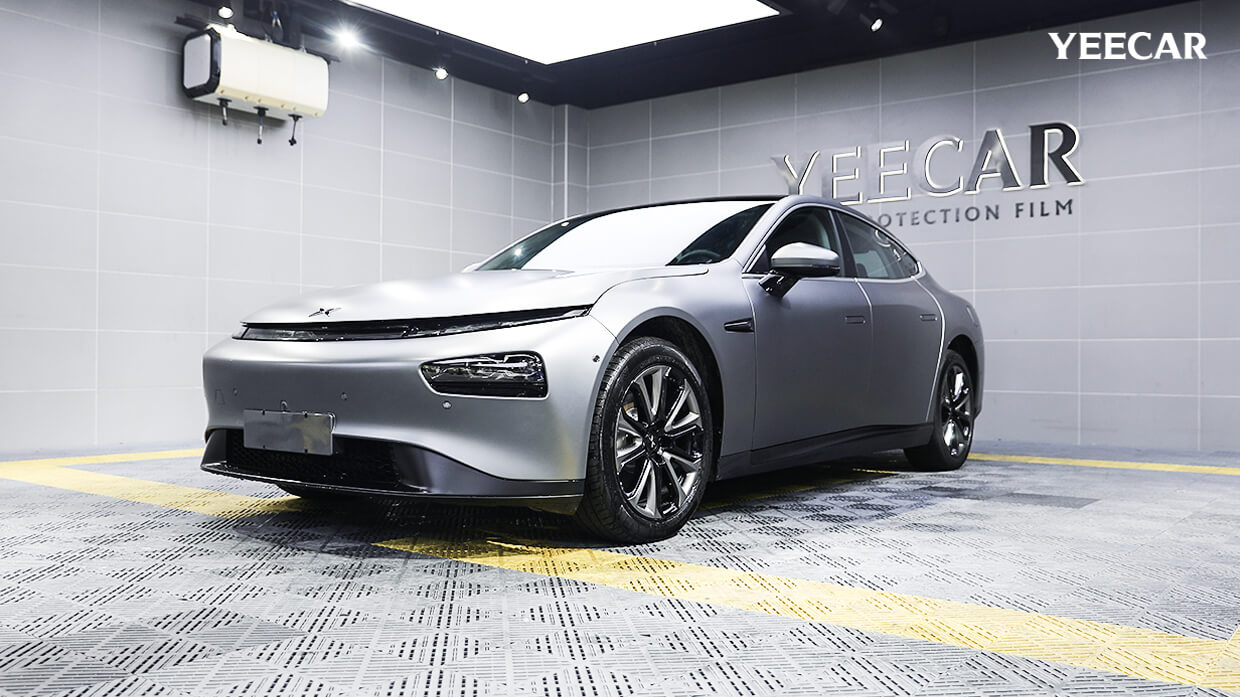 小鹏p7 月光银施工YEECAR隐形车衣效果展示